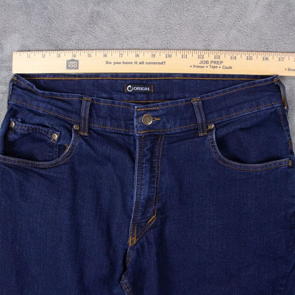 Origin‎ USA Mens 34x30 Dark Wash Denim Jeans Stretch Made in America
